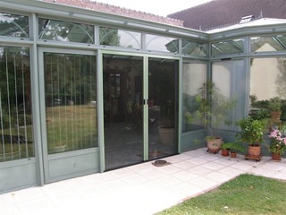 Moustiquaire pliss&eacute;e 2 vantaux centraux sur mesure