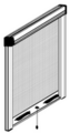 Moustiquaire enroulable verticale &agrave; ressort sur mesure